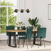 vidaXL Cadeiras de jantar 4 pcs veludo verde-escuro