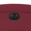 vidaXL Poltrona elétrica reclinável tecido vermelho tinto