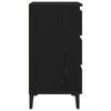 vidaXL Arm&aacute;rio de Cabeceira com gaveta Carvalho Preto 40 x 35 x 69 cm