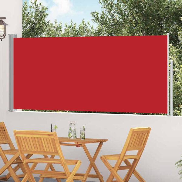 vidaXL Toldo lateral retr&aacute;til 120x300 cm vermelho
