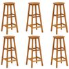vidaXL 7 pcs Conjunto de bar para jardim madeira de ac&aacute;cia maci&ccedil;a