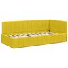 vidaXL Estrutura de Cama de Canto Amarelo 100 cm x 200 cm Veludo