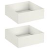 vidaXL Vaso de Jardim 2 unid. Branco 60 x 60 x 20 cm