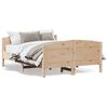 vidaXL Cama sem colch&atilde;o 135x190 cm madeira de pinho maci&ccedil;a