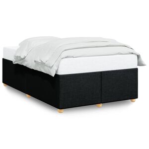 vidaXL Estrutura de cama sem colch&atilde;o preto 120x190 cm tecido