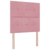 vidaXL Cama Box com colch&atilde;o com cabeceira Rosa 90 x 190 cm tecido