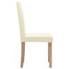 vidaXL Cadeiras de jantar 4 pcs couro art. creme