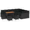 vidaXL Conjunto de Sof&aacute; de Jardim 13 unid. 12-N&uacute;mero de lugares Preto