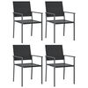 vidaXL 5 pcs conjunto de jantar p/ jardim vime PE e a&ccedil;o