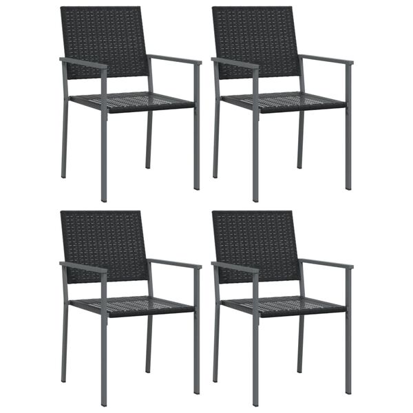 vidaXL 5 pcs conjunto de jantar p/ jardim vime PE e a&ccedil;o