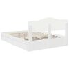 vidaXL Cama com Armazenamento Branco 150 x 200 cm Madeira processada
