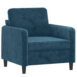 vidaXL Poltrona 60 cm veludo azul