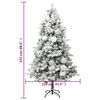 vidaXL &Aacute;rvore de Natal pr&eacute;-iluminada c/ flocos neve e pinhas PVC/PE