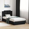 vidaXL Estrutura de cama c/ cabeceira e luzes LED 90x190 cm preto