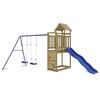 vidaXL Conjunto de brincar para exterior madeira de pinho impregnada