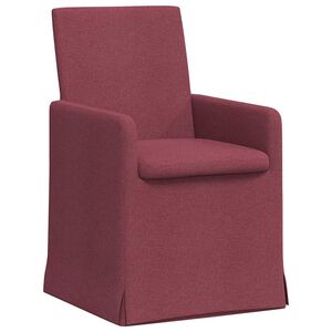 vidaXL Cadeiras de Jantar 2 unid. Tecido vermelho tinto