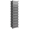 vidaXL Sapateira 44x32x174 cm PP preto