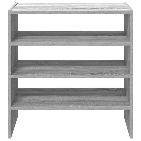 vidaXL Sapateiras 2 pcs empilh&aacute;veis 60x30x30,5 cm cinzento sonoma