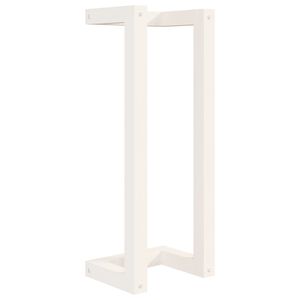vidaXL Toalheiro 23x18x60 cm pinho maci&ccedil;o branco