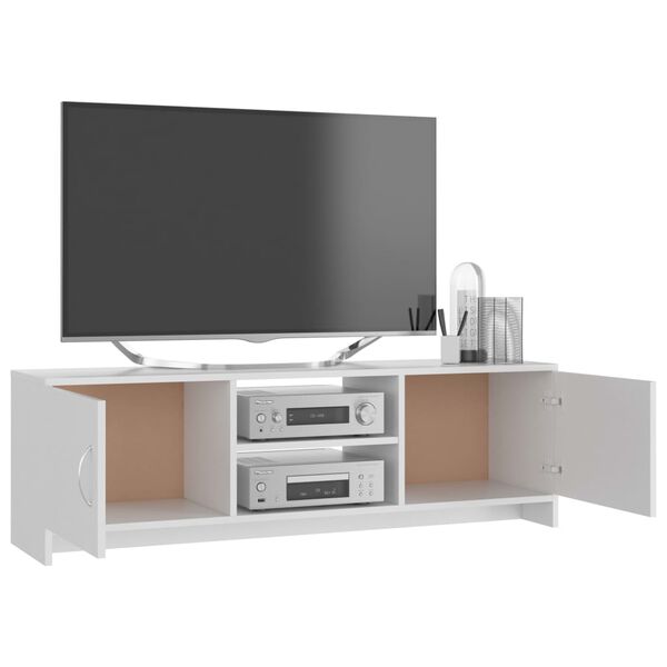 vidaXL M&oacute;vel de TV 120x30x37,5 cm contraplacado branco
