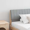 vidaXL Cabeceira estofada Cinzento-claro 200 cm