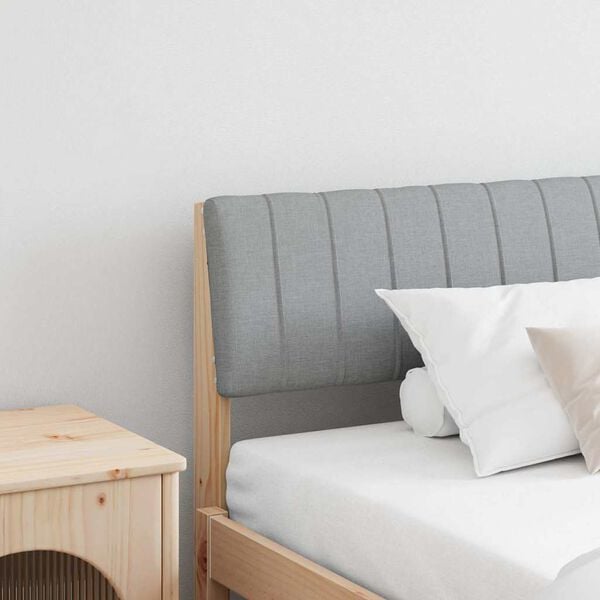 vidaXL Cabeceira estofada Cinzento-claro 200 cm