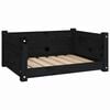 vidaXL Cama para cães 65,5x50,5x28 cm madeira de pinho maciça preto