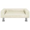 vidaXL Cama para c&atilde;es 70x45x26,5 cm veludo cor creme