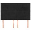 vidaXL Cabeceira Preta 144x5x118/128 cm Veludo