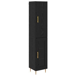 vidaXL Buff&ecirc; 2 unid. Carvalho Preto 34,5 x 34 x 180 cm