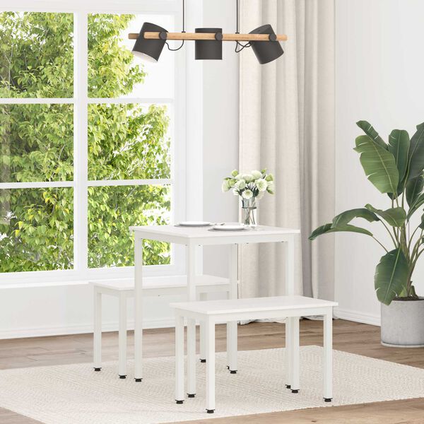 vidaXL Mesa de jantar Branco 60 x 60 x 75 cm