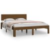 vidaXL Estrutura cama king 150x200 cm madeira maci&ccedil;a castanho-mel