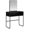 vidaXL Mesa de vestir com prateleira Carvalho Preto 81 x 40 x 131 cm