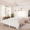 vidaXL Estrutura de cama king 150x200 cm pinho maci&ccedil;o branco