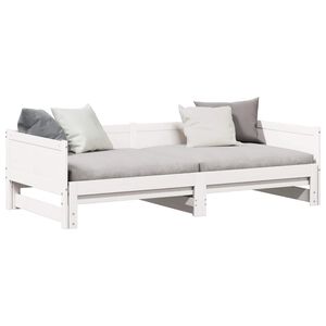 vidaXL Cama Dia Rebat&iacute;vel Branco 203,5 x 184 x 56,5 cm