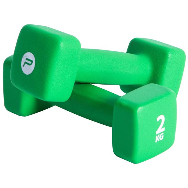 Pure2Improve Conjunto de halteres 2x2 kg neoprene verde