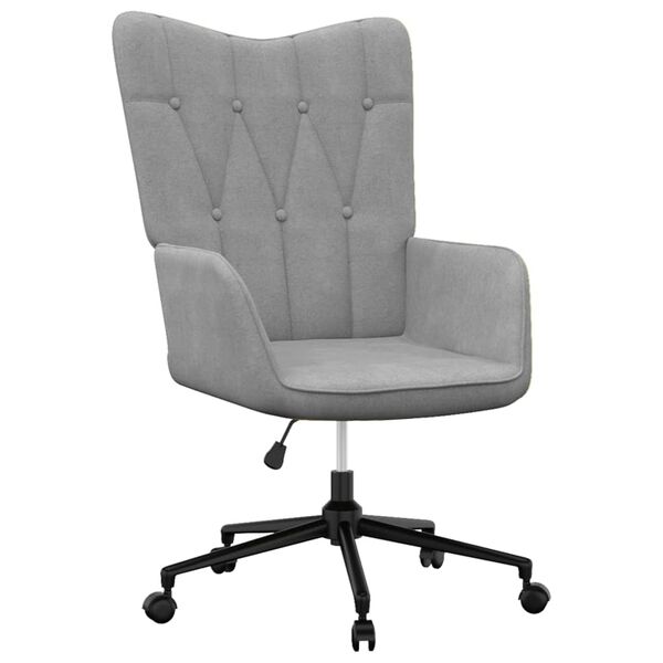 vidaXL Cadeira de descanso tecido cinzento-claro