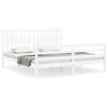 vidaXL Estrutura cama Super King Size c/ cabeceira madeira branco