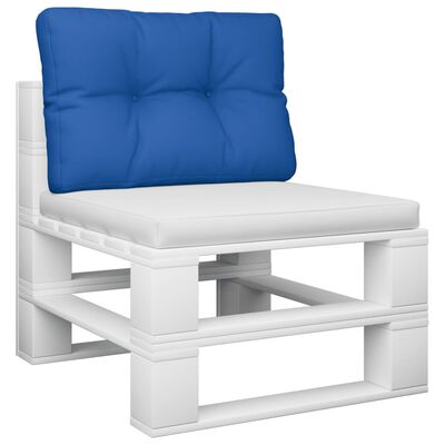 vidaXL Almofadão para sofá de paletes 60x40x12 cm tecido azul real
