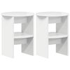 vidaXL Arm&aacute;rio lateral 2 pcs Branco Alto Brilho &Oslash;40 x 50 cm