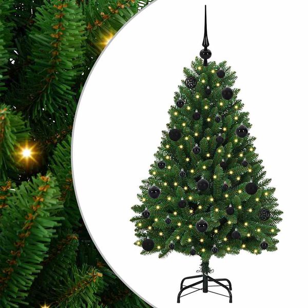vidaXL &Aacute;rvore de Natal Artificial Verde 120 cm PVC e Metal