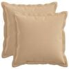 vidaXL Almofada com travesseiro HOUTEN 2 unid. Creme Linho Sint&eacute;tico