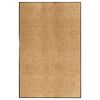 vidaXL Tapete de porta lav&aacute;vel 120x180 cm creme