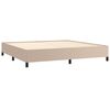 vidaXL Estrutura de cama 200x200 cm couro artificial cappuccino