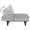 vidaXL Sofá-cama com suportes para copos veludo cinzento-claro