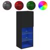 vidaXL M&oacute;vel de TV com luzes LED 40,5x30x102 cm preto