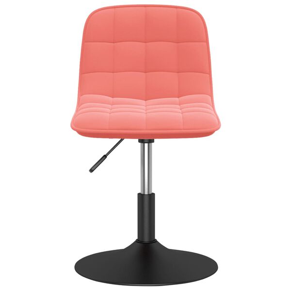 vidaXL Cadeira de jantar girat&oacute;ria veludo rosa