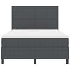 vidaXL Cama Box Manual Cinza Escuro e Branco 203 x 144 x 128 cm