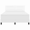 vidaXL Cama Box com colch&atilde;o Branco 140 x 190 cm Couro sint&eacute;tico