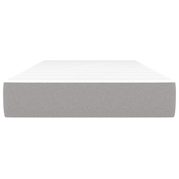 vidaXL Colchão molas ensacadas infantil 80x160 cm tecido cinza-claro